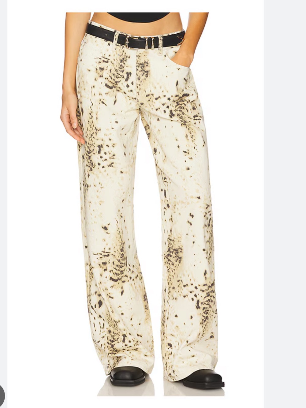 Superdown Leopard Print Jeans
